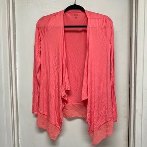 Coral open sweater